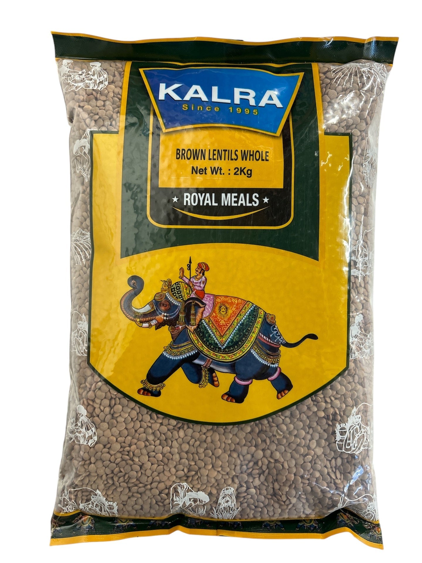 BROWN LENTILS WHOLE - 2KG
